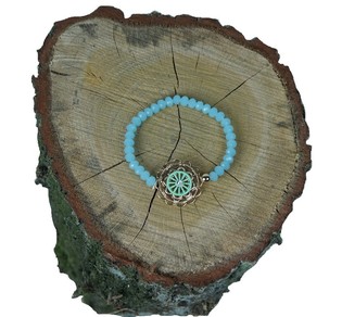 Gelang Biru Gaya Ibiza dengan Gantungan (1 pc)
