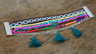 Gelang Ibiza 6 Lapis Warna-warni (1 pcs)