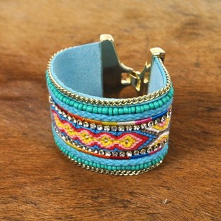 Gelang Lebar Ibiza Turquoise Mewah (1 pcs)