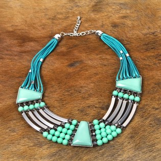 Kalung Mewah Gaya Ibiza Turquoise (1 pcs)