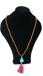 Kalung Gaya Ibiza Buddha Cokelat (1 pcs)