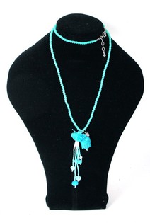 Kalung Buddha Turquoise Gaya Ibiza (1 pcs)