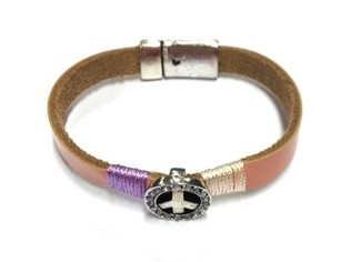 Gelang Mewah Gaya Ibiza Dusty Pink Peace | Grosir B2B