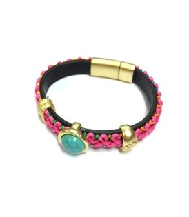 Gelang Mewah Gaya Ibiza Merah Muda / Turquoise (1 pc)