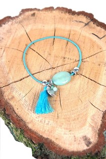 Gelang Turquoise Gaya Ibiza dengan Rumbai (1 pcs)