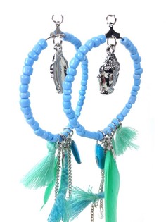 Anting Mewah Gaya Ibiza Mint dengan Bandul (1 pcs)