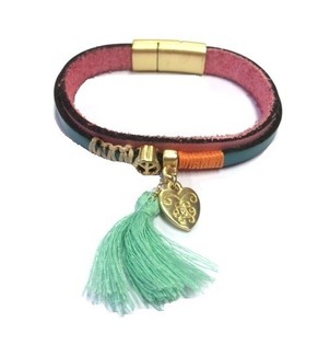 Gelang Mewah Merah Muda/Turquoise (1 pcs)