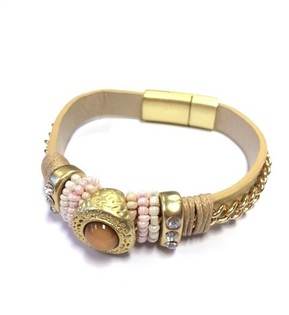 Gelang Mewah Gaya Ibiza Krem / Taupe (1 pcs)