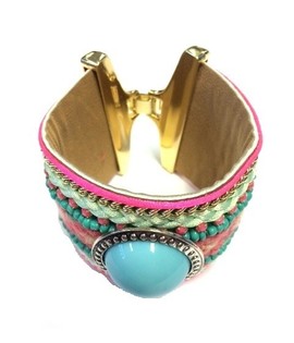 Gelang Mewah Gaya Ibiza Toska / Merah Muda (1 pcs)