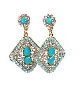 Anting Turquoise Gaya Ibiza (1 pcs)