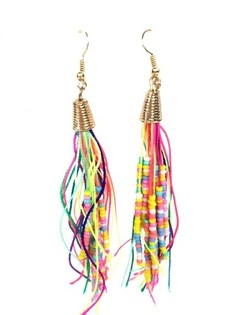 Anting Manik-manik Multicolor Gaya Ibiza (1 pc)