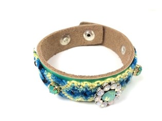 Gelang Mewah Gaya Ibiza Bunga Mint (1 pcs)