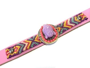 Gelang mewah Buddha ungu (1 pcs)