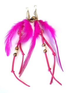 Anting Gaya Ibiza Fuchsia dengan Kerang (1 pc)