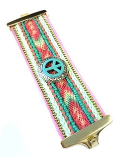 Gelang Lebar Mewah Mint Ibiza Peace (1 pcs)