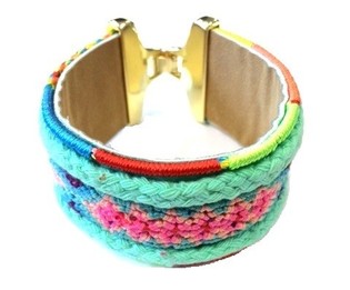 Gelang Lebar Mewah Multicolor Gaya Ibiza (1 Pcs)