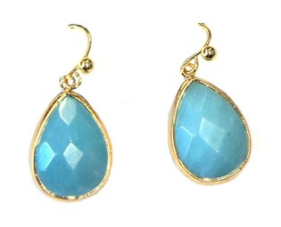 Anting Biru/Emas (1 pcs)
