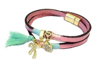 Gelang Pink Gaya Ibiza (1 pcs)