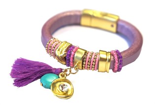 Gelang Gaya Ibiza Ungu (1 pcs)