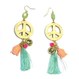 Anting Simbol Perdamaian Gaya Ibiza (1 pcs)