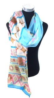 Syal Biru Gaya Ibiza (1 pc)