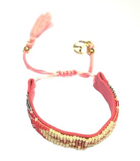 Gelang Pink Gaya Ibiza (1 pcs)