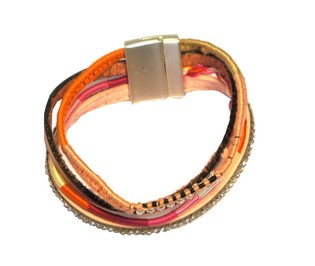 Gelang Ibiza Look Merah Muda (1 pcs)