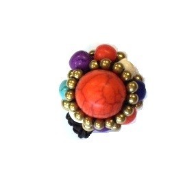 Cincin Batu Gaya Ibiza (1 pcs)
