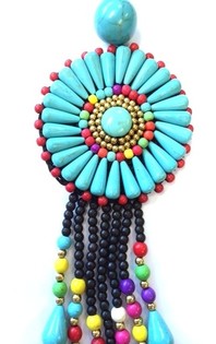 Gantungan Kunci Turquoise Gaya Ibiza (1 pc)