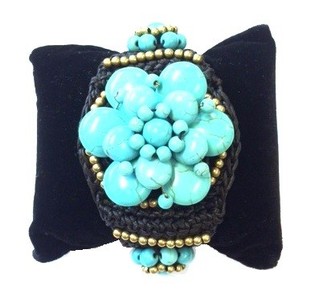 Gelang Gaya Ibiza Bunga Turquoise (1 pc)