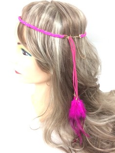 Bando Kepang dengan Bulu Fuchsia (1 pcs)