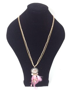 Kalung Gaya Ibiza Peace Salmon (1 pc)
