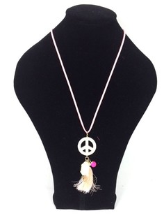 Kalung Gaya Ibiza Salmon Peace Buddha (1 pc)