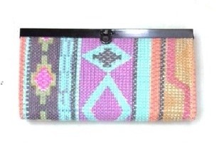 Dompet Gaya Ibiza Mint/Oranye (1 pc)