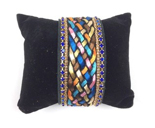 Gelang Gaya Ibiza Biru (1 pcs) - Gesper Magnet