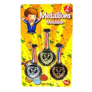 Set Medali 3 Bagian pada Kartu (12 pcs)