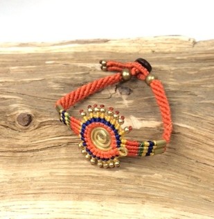 HANDMADE ORIGINALS Gelang Oranye/Cokelat (1 pcs)