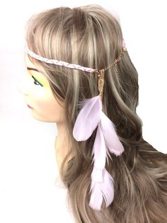 Bando Kepang dengan Bulu Merah Muda (1 pcs)