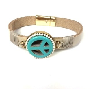 Gelang Taupe/Krem Peace (Gaya Ibiza)
