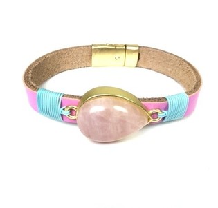 Gelang Ungu Gaya Ibiza dengan Batu (1 pcs)