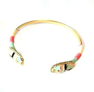 Gelang Gaya Ibiza Merah Muda Toska (1 pcs)