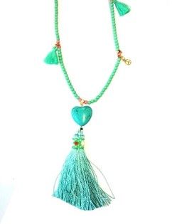 Kalung Ibiza dengan Jantung Toska (1 pcs)