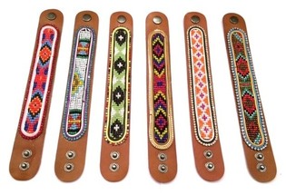 Gelang Kulit Aztec dengan Strass Paket Mix (6 pcs)