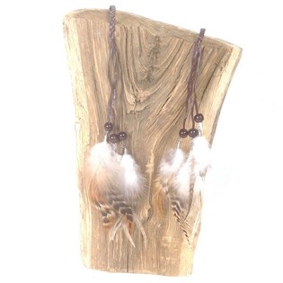 Bando/Kalung Bulu Krem (1 pc)