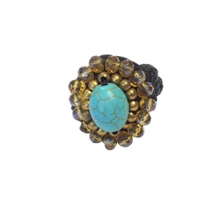 Cincin Batu Turquoise | Gaya Ibiza | Grosir B2B
