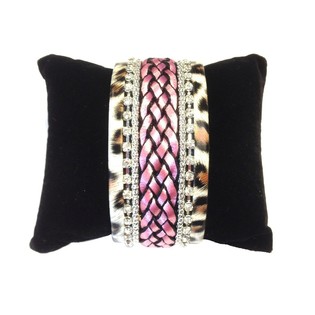Gelang Lebar Gaya Ibiza Motif Macan Pink (1 pcs)