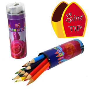 PENSIL WARNA DALAM TABUNG + RAUTAN (24 pcs)