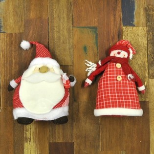 BONEKA PLUSH SANTA CLAUS & MANUSIA SALJU (4 pcs)