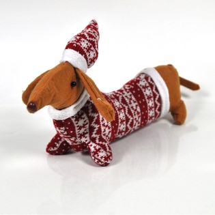 Boneka Dachshund Natal (2 pcs)