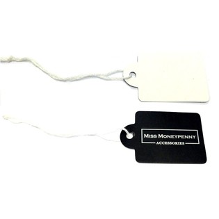 Label Perhiasan "Miss Moneypenny" dengan Tali (100 pcs)
